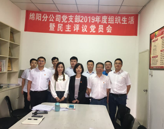 綿陽分公司黨支部 召開2019年度組織生活會暨民主評議黨員會